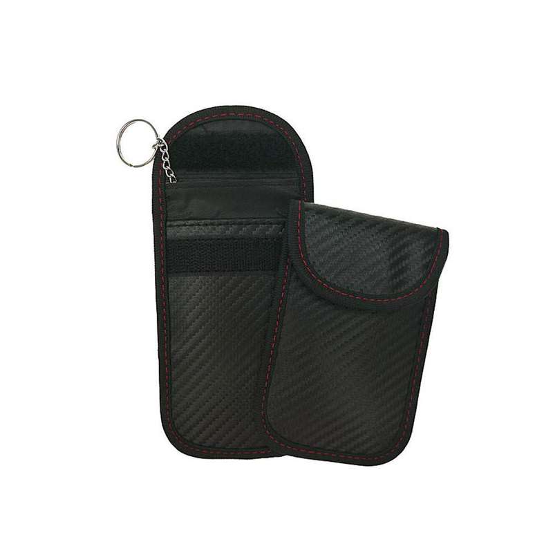 Anti Theft Carbon Fiber Waterproof RFID Key Fob Protector Pouch
