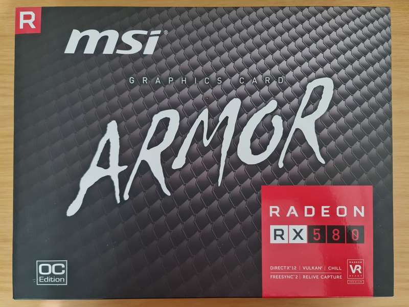MSI Radeon RX 580 Armor OC Edition 8GB GDDR5 256-bit PCI-E 3.0 Desktop Graphics Card