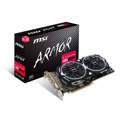 MSI Radeon RX 580 Armor OC Edition 8GB GDDR5 256-bit PCI-E 3.0 Desktop Graphics Card