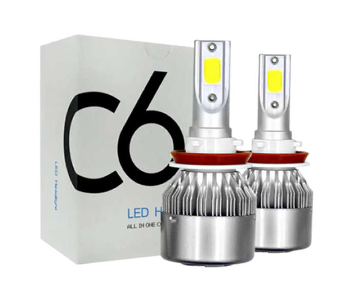 C6 LED Car Headlight Kit With Built-in Cooling Fan -  H8 (Pair)