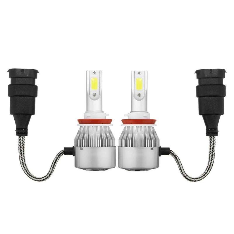 C6 LED Car Headlight Kit With Built-in Cooling Fan -  H8 (Pair)