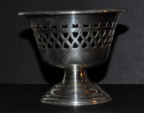 Bristol Blue Glass & Silver Plated Sugar Bowl