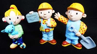 Bob The Builder and Wendy with the Cat pilchardfigures .