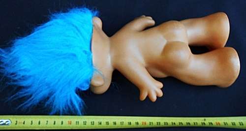 Troll doll Vintage big with blue hair Prima toys