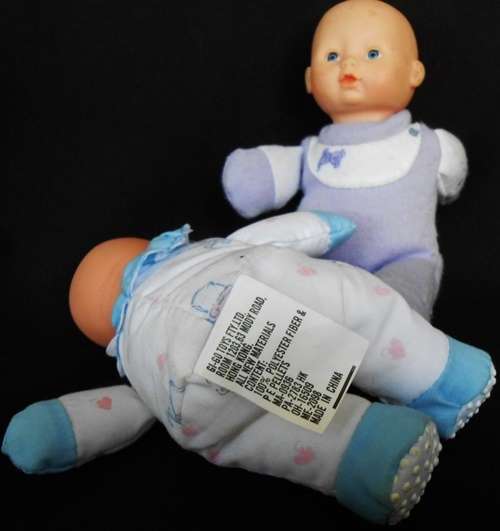 collectable Two soft baby dolls by Gi-Go toys