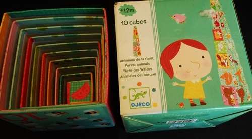 Stacking boxes educational  toy for babies from 12 months old