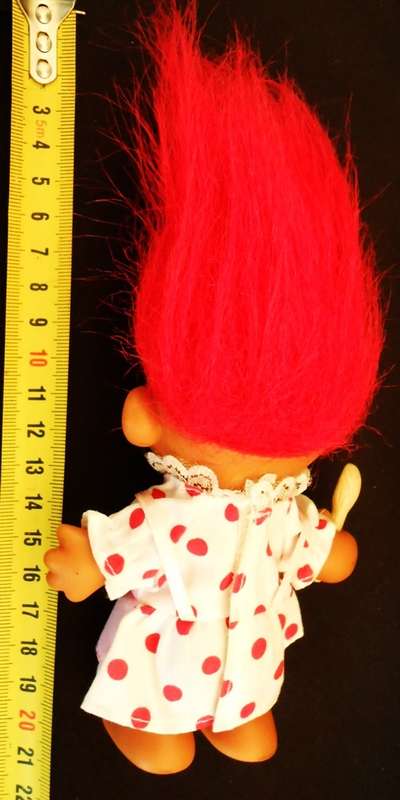 Vintage  Russ Troll from 1990 s with wooden spoon and Short order cook