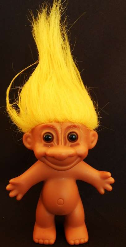 Vintage  Russ Troll from 1990 s with yellow hair