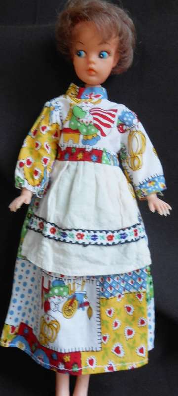 vintage 60's Sindy or Tammy Head doll on hollow hard plastic body made in Hong Kong