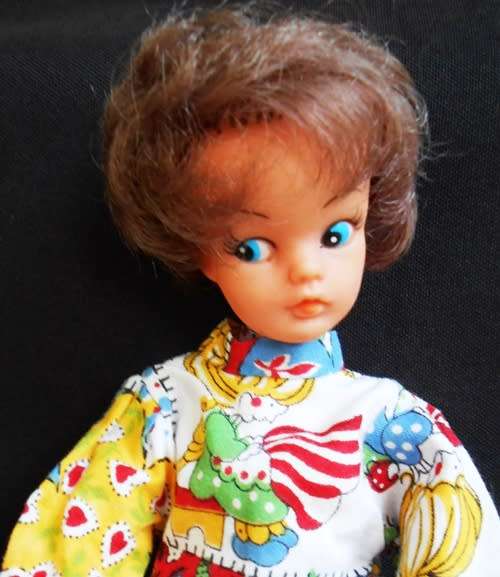 vintage 60's Sindy or Tammy Head doll on hollow hard plastic body made in Hong Kong