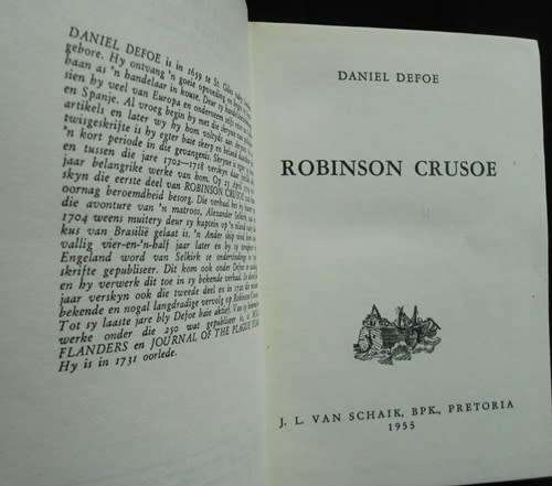 Robinson Crusoe deur Daniel Defoe  Die Libri reeks XV