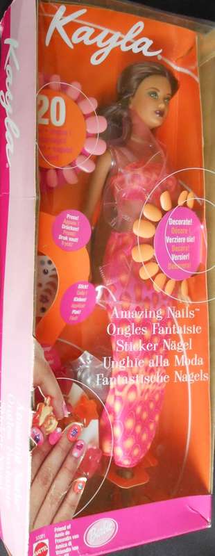 collectable Mattel Barbie Kayla Amazing Nails Doll 2001 NRFB