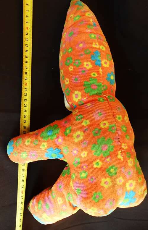 Collectable Vintage stuffed doll with rubber face and pixie look