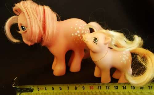 Vintage collectable-1980's-My-Little-Pony-G1-Cotton Candy plus baby cotton candy