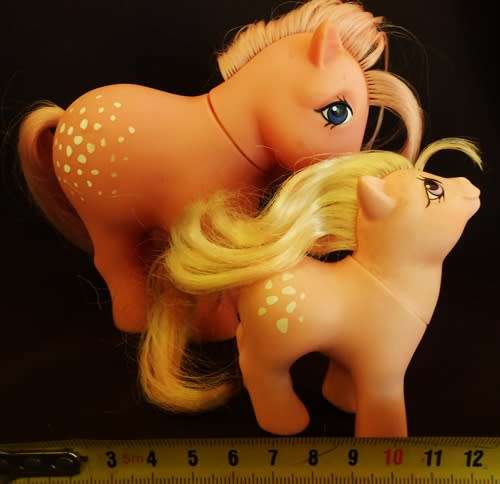 Vintage collectable-1980's-My-Little-Pony-G1-Cotton Candy plus baby cotton candy