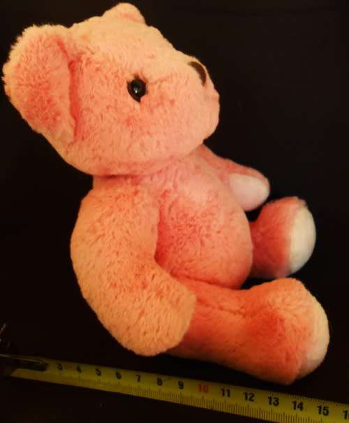 collectable pink teddy bear made for Harrods Knightsbridge London