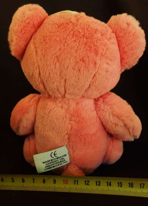 collectable pink teddy bear made for Harrods Knightsbridge London