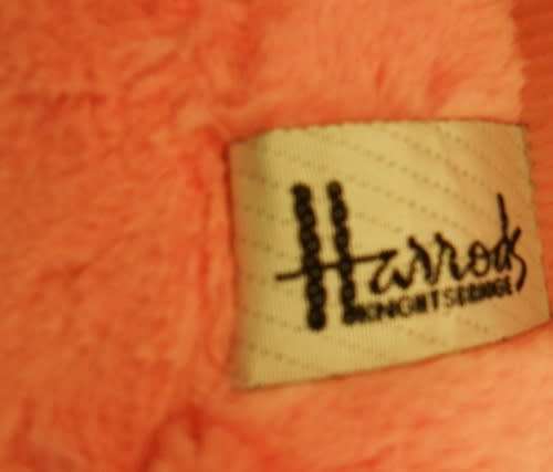 collectable pink teddy bear made for Harrods Knightsbridge London