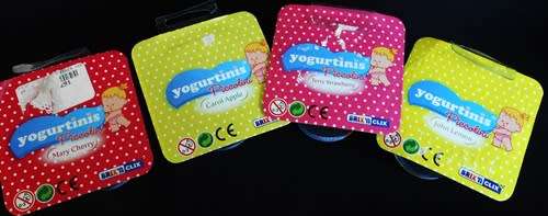 Collectable small dolls Yogurtinis Piccolini with diaper in yogurt tub 4 dolls set 1