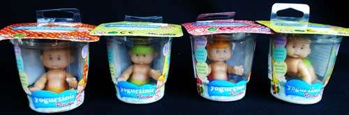 Collectable small dolls Yogurtinis Piccolini with diaper in yogurt tub 4 Dolls set 3