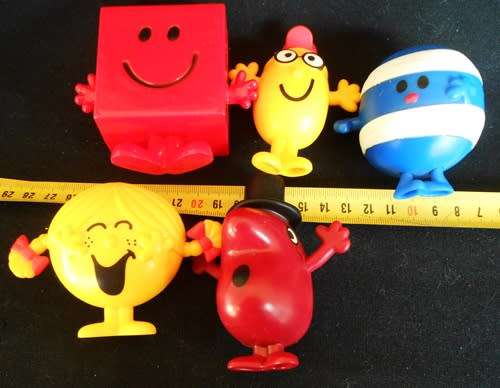Collectable Mr Men Little Miss toys from Mc Donalds Happy Meals  5 figures