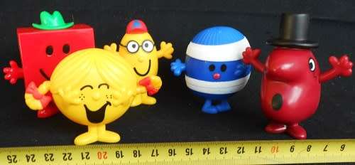 Collectable Mr Men Little Miss toys from Mc Donalds Happy Meals  5 figures