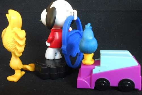 Collectable Snoopy and Woodstock Figures from Mc Donalds Happy Meals 3 figures