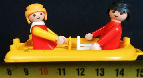 vintage Playmobil dingy with two people