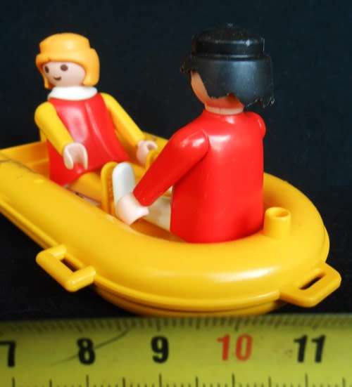 vintage Playmobil dingy with two people