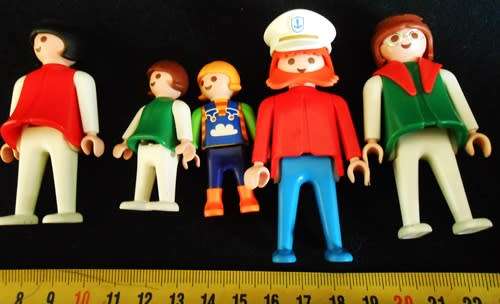 vintage Playmobil Family of five figures