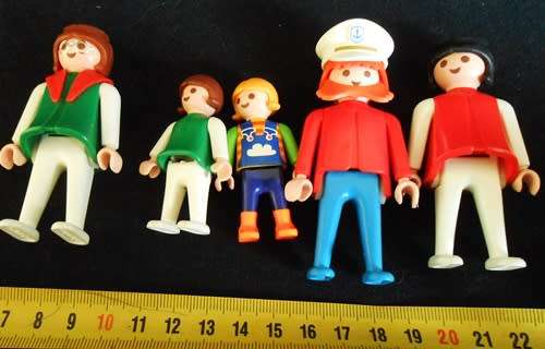 vintage Playmobil Family of five figures