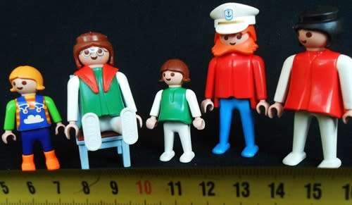 vintage Playmobil Family of five figures