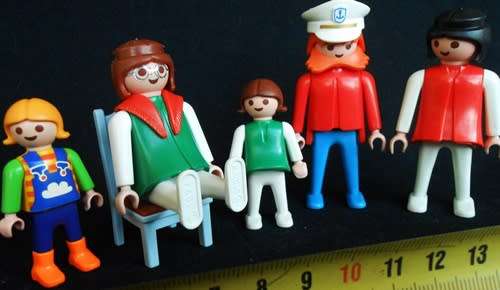 vintage Playmobil Family of five figures