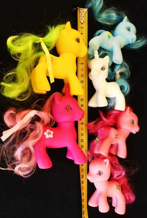 my Little Pony made for Tesco with glass eyes 5 ponies