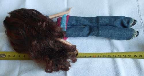 collectible MGA 2001 Bratz Doll dark reddish brown hair and blue eyes