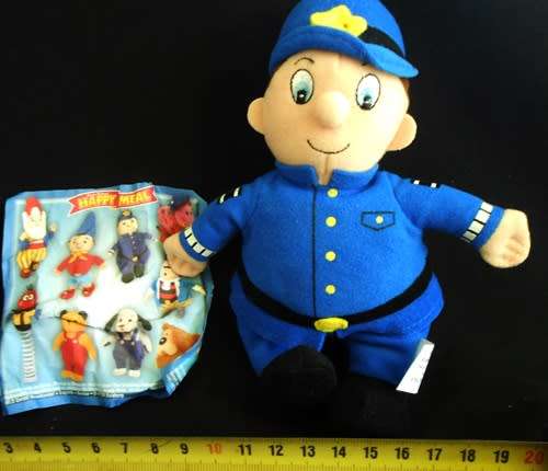 MR PLOD policeman in NODDY. MCDONALDS plush TOY 2001
