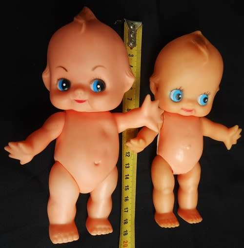 two small Kewpie dolls 18 cm