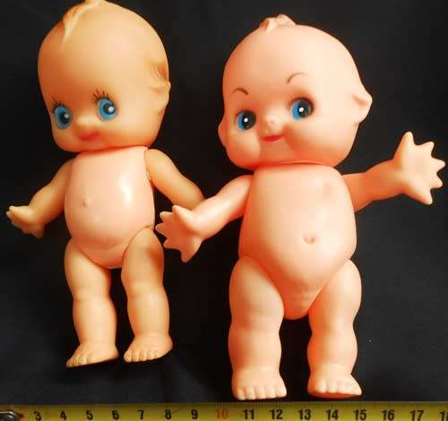 two small Kewpie dolls 18 cm