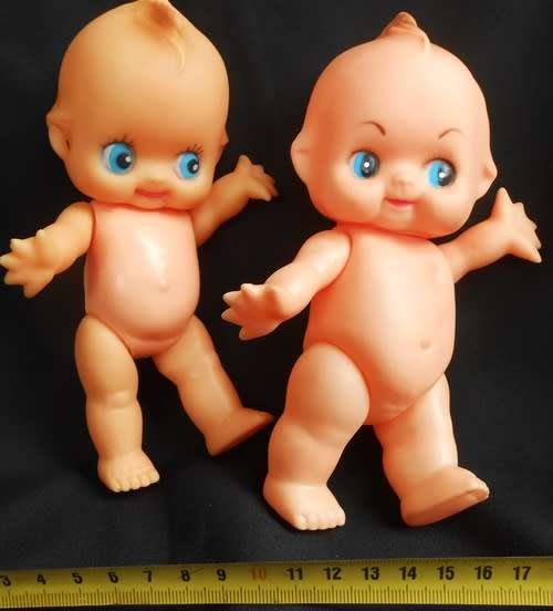 two small Kewpie dolls 18 cm
