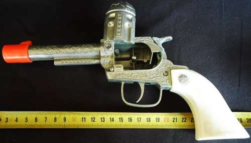Vintage Diecast Toy Cap Gun trigger works