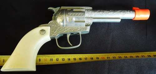 Vintage Diecast Toy Cap Gun trigger works