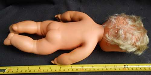 Collectable Vintage soft rubber vinyl  drink and wet doll from 1950 60 s