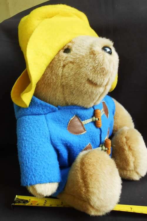Vintage plush Paddington Bear with yellow hat 1981 Eden toys