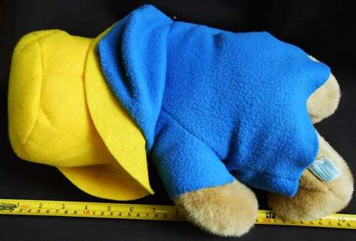 Vintage plush Paddington Bear with yellow hat 1981 Eden toys