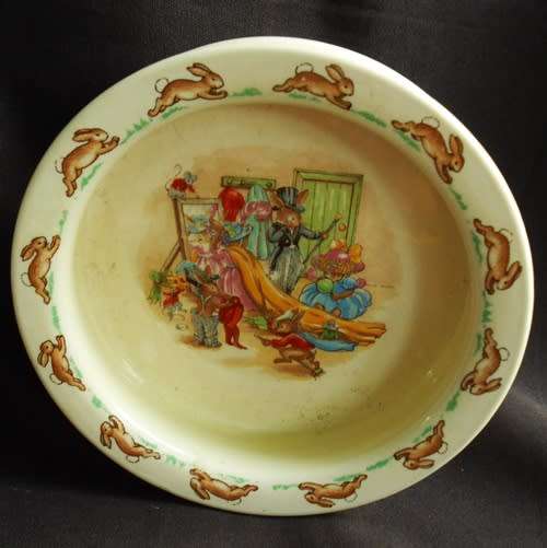 collectable vintage Royal Doulton Bunnikins nursery plate