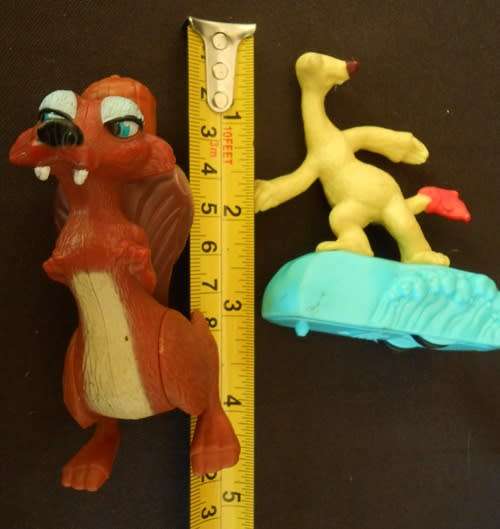 collectable two McDonalds Ice Age Figures Scrat and Sid