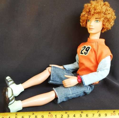 Collectible Mattel My Scene Bryant Male Doll 1999 Mattel Articulated Barbie Ken 13 Curly Hair