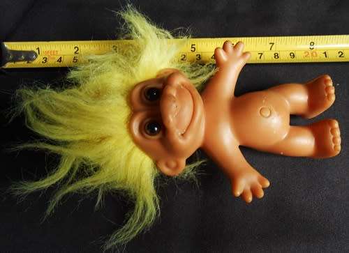 Collectable  troll doll with yellow hair