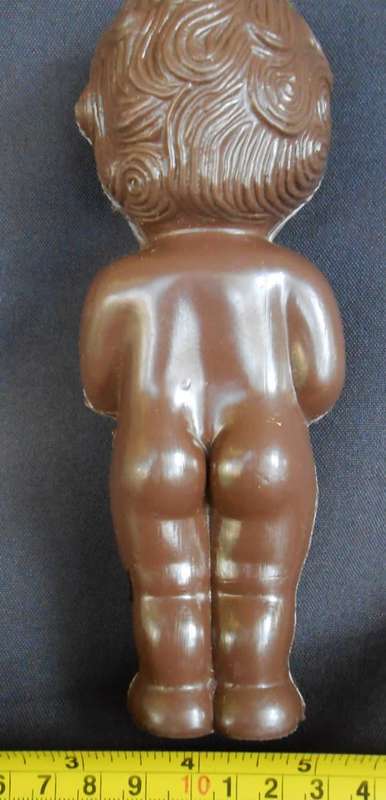 Collectable vintage Rare Black  Hard plastic molded Carnival doll.