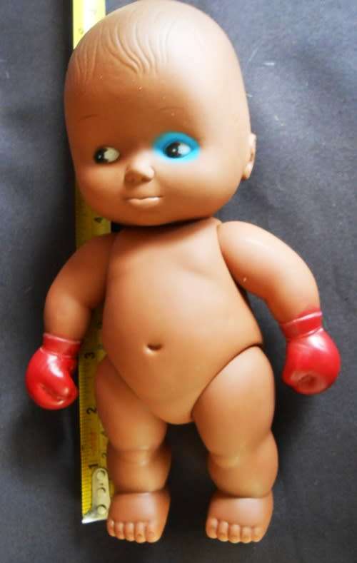 Vintage Collectable Black  Boxer Doll with Black Eye Rare Effanbee 1950`s`